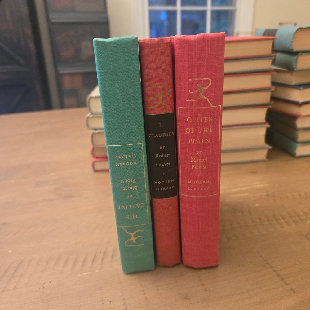 Modern Library (3) Vtg Books Captive Proust Claudius Graves Cities Plains Proust